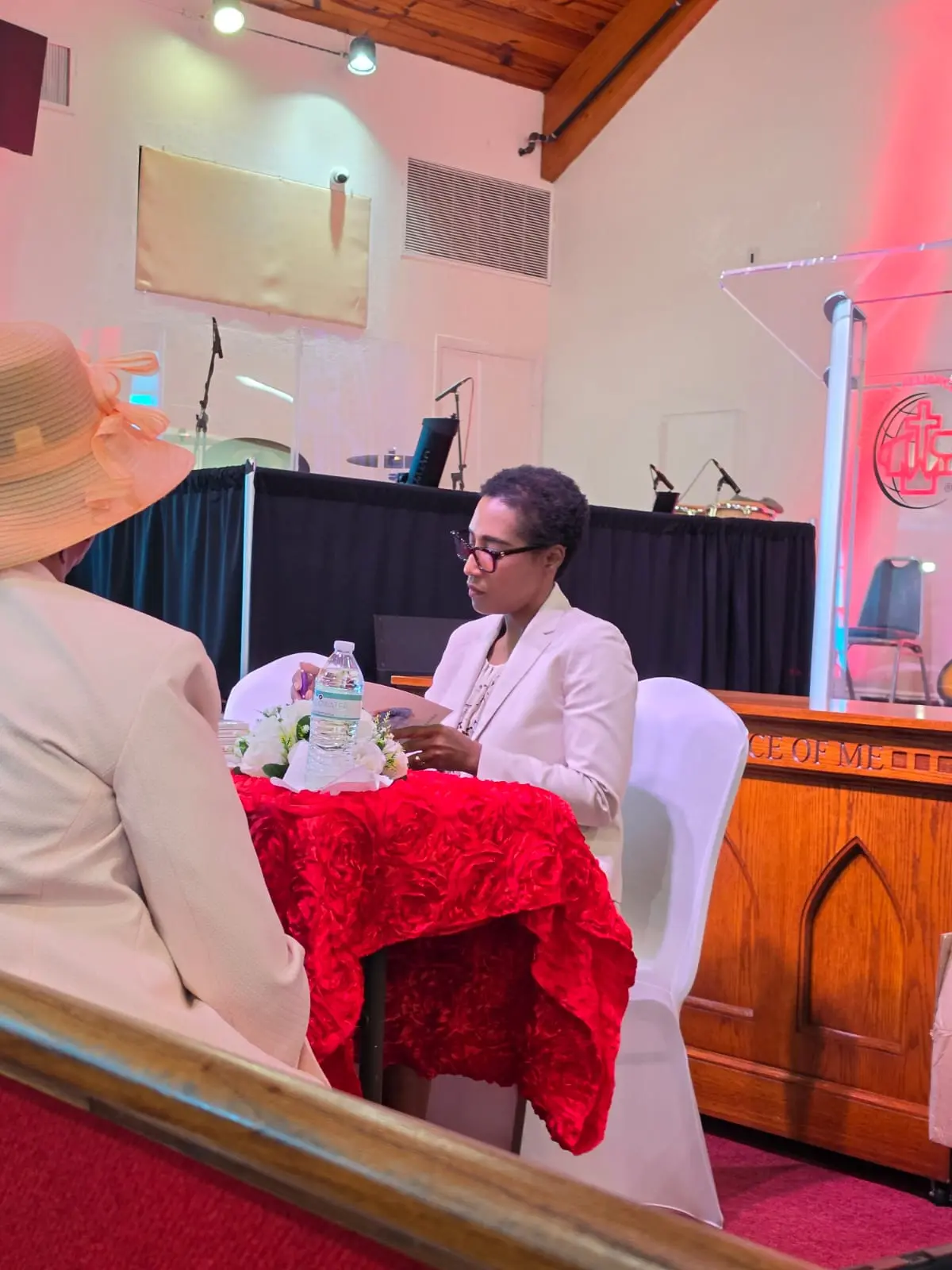 Rolanda sharing The 12 P's at Bethesda Church